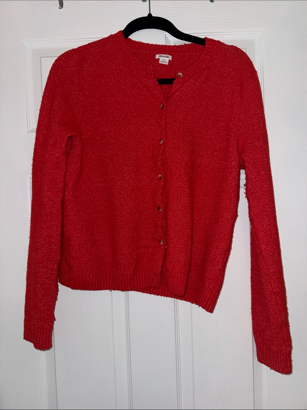 Kimchi Blue Red Cozy Sweater Cardigan